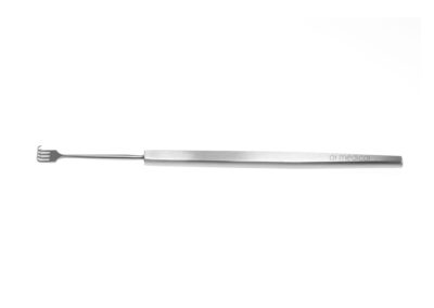 Rollet Lacrimal Sac Retractor, 4 prongs sharp, length 13.5cm, Qty. 1