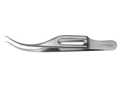 Harms Colibri Forceps, with tying platform, 1x2 teeth, 0.12mm, 45° angle, length 7.5cm, Qty. 1