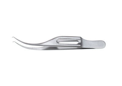 Barraquer Corneal Utility Forceps, 1x2 teeth, 0.12mm, 90° angle, length 7.5cm, Qty. 1