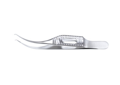 Corneal Colibri Forceps, with tying platform, 1x2 teeth, 0.12mm, 90° angle, length 7.5cm, Qty. 2