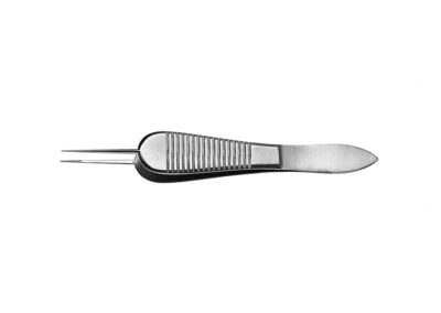 Paufique Suture Forceps, with 5.0mm tying platform, 1x2 teeth, 0.3mm, 45° angle, length 8.5cm, Qty. 1