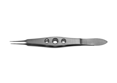 Castroviejo Suturing Forceps, straight, with tying platform, 1x2 teeth, 0.3mm, 45° angle, length 11.0cm, Qty. 1