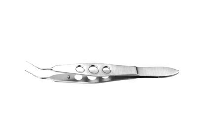 Faulkner Lens Holding Forceps, angled, 11.0mm cone shaped jaws, with rounded surfaces & edges, length 10.5cm, Qty. 1