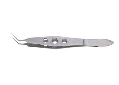 Utrata Capsulorhexis Forceps, angled, triangular shaped tips, length 10.5cm, Qty. 1