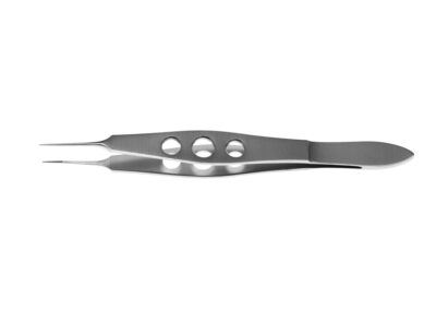 Bonn Forceps straight, with tying platform, 1x2 teeth, 0.12mm, 90° angle, length 10.5cm, Qty. 1