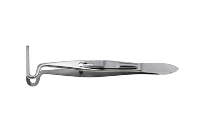 Berke Ptosis Forceps, with slide lock, longitudinally grooved jaws, 27.0mm, length 10.5cm, Qty. 1
