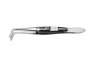 Jameson Muscle Forceps, left, with slide lock, 6 teeth & holes, length 10.0cm, Qty. 1
