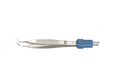 McPherson Bipolar Forceps, angled, slightly blunted tips, length 9.5cm, Qty. 1