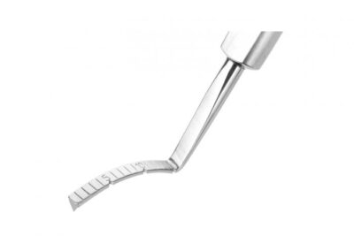 Helveston Scleral Ruler, 15.0mm, with notches in 5.0mm increments, single marking tooth at tip, Qty. 1