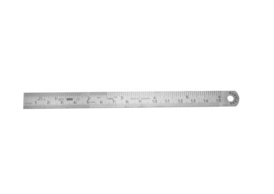 Ruler, stainless steel, Qty. 1