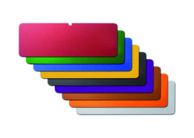 Identification Plates, aluminium, 50.0x18.0mm, can be engraved to your specification, max. 16 letters, Qty. 2