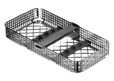 Wash Tray stainless steel, complete, w/ 2 silicone instr supp + 1 instr fix bar, 1/1 size:275x178x24mm, f 16 hand instr., Qty. 2