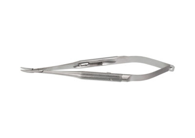 Barraquer Needle Holder, curved, 10.0 x 1.0mm, smooth jaw, with lock, length 13.5cm, Qty. 1