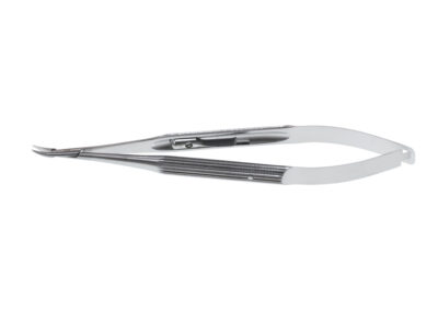 Jakobi Needle Holder, curved, 7.0 x 0.5mm, smooth jaw, with lock, length 12.0cm, Qty. 1