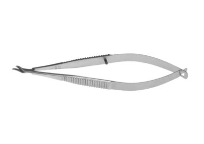 Troutman-Katzin Corneal Transplant Scis. strong cvd, left, point. tips&small bl. cutting length 6.0mm, length 10.0cm, Qty. 1