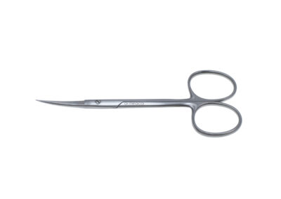 Eye Scissors, curved, pointed tips, standard model, 24.0mm blades, length 10.5cm, Qty. 1